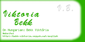 viktoria bekk business card