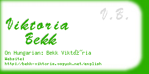 viktoria bekk business card